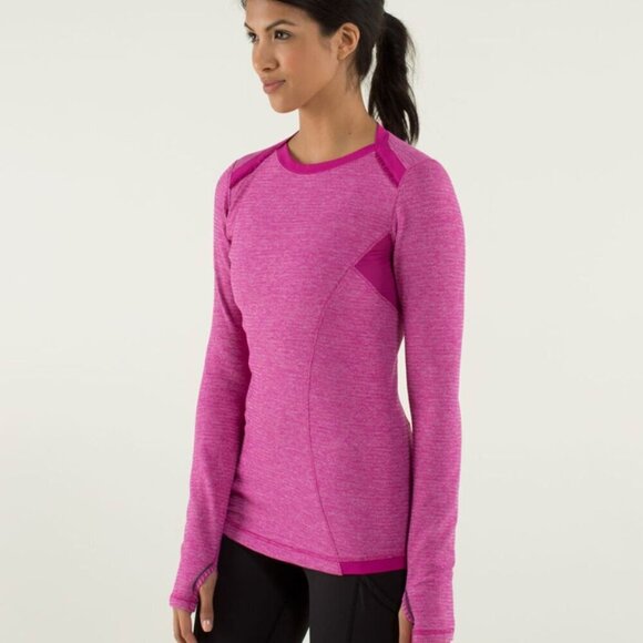 Lululemon Run Soft Long Sleeve Pink 4 NWOT - Picture 4 of 14